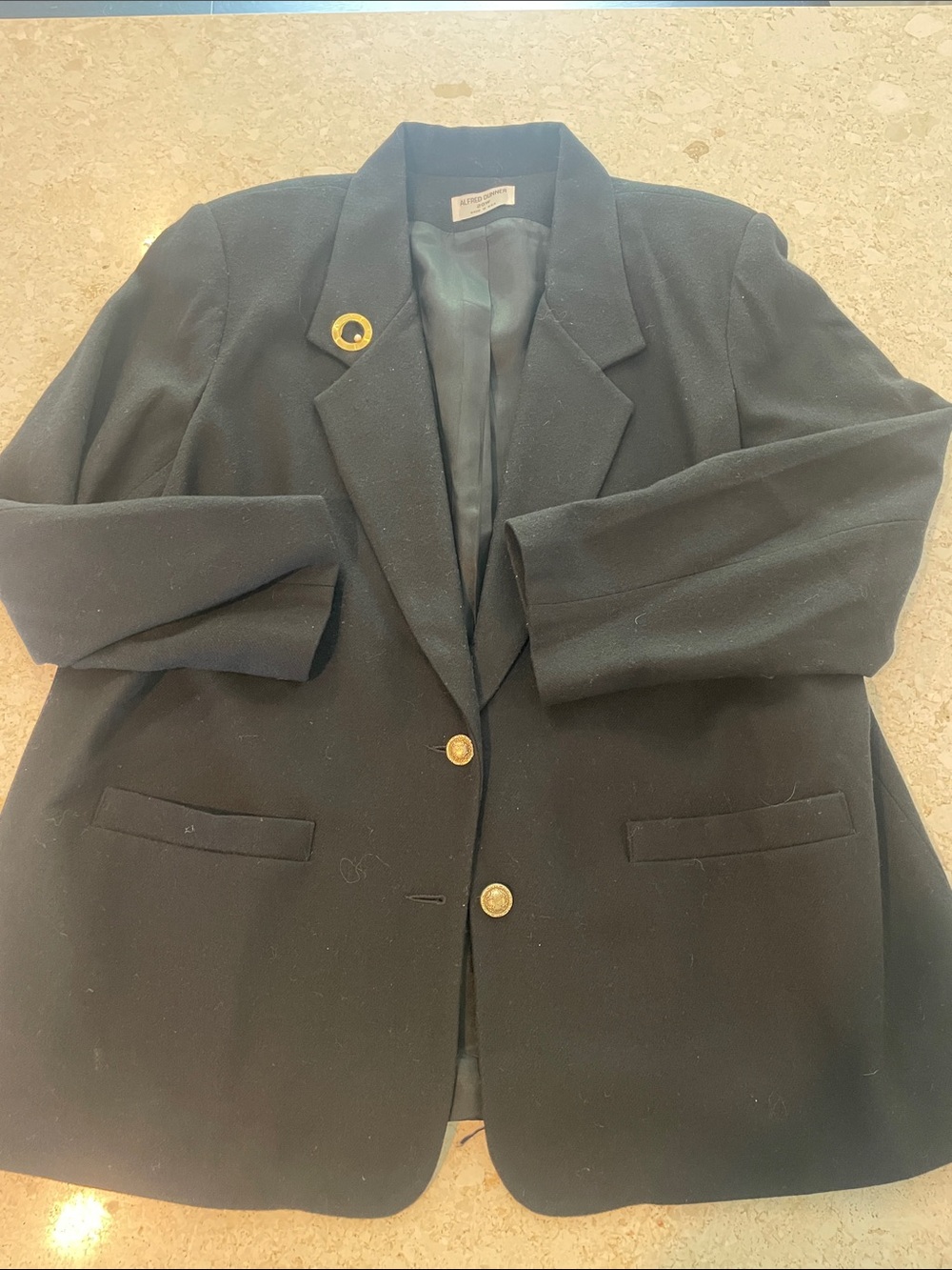 Alfred Dunner Black Jacket with Satin Lining